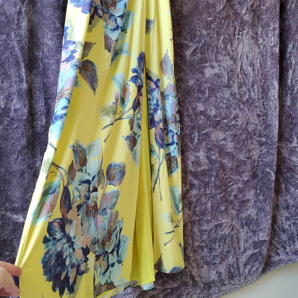 Abercrombie & Fitch Yellow Floral Maxi Sundress Dress